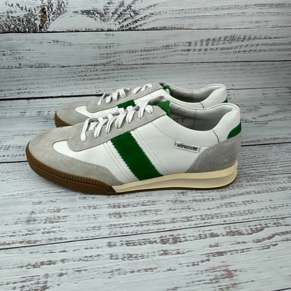 Mephisto Elyo Mens US 8 Sneakers Stone Suede Leather